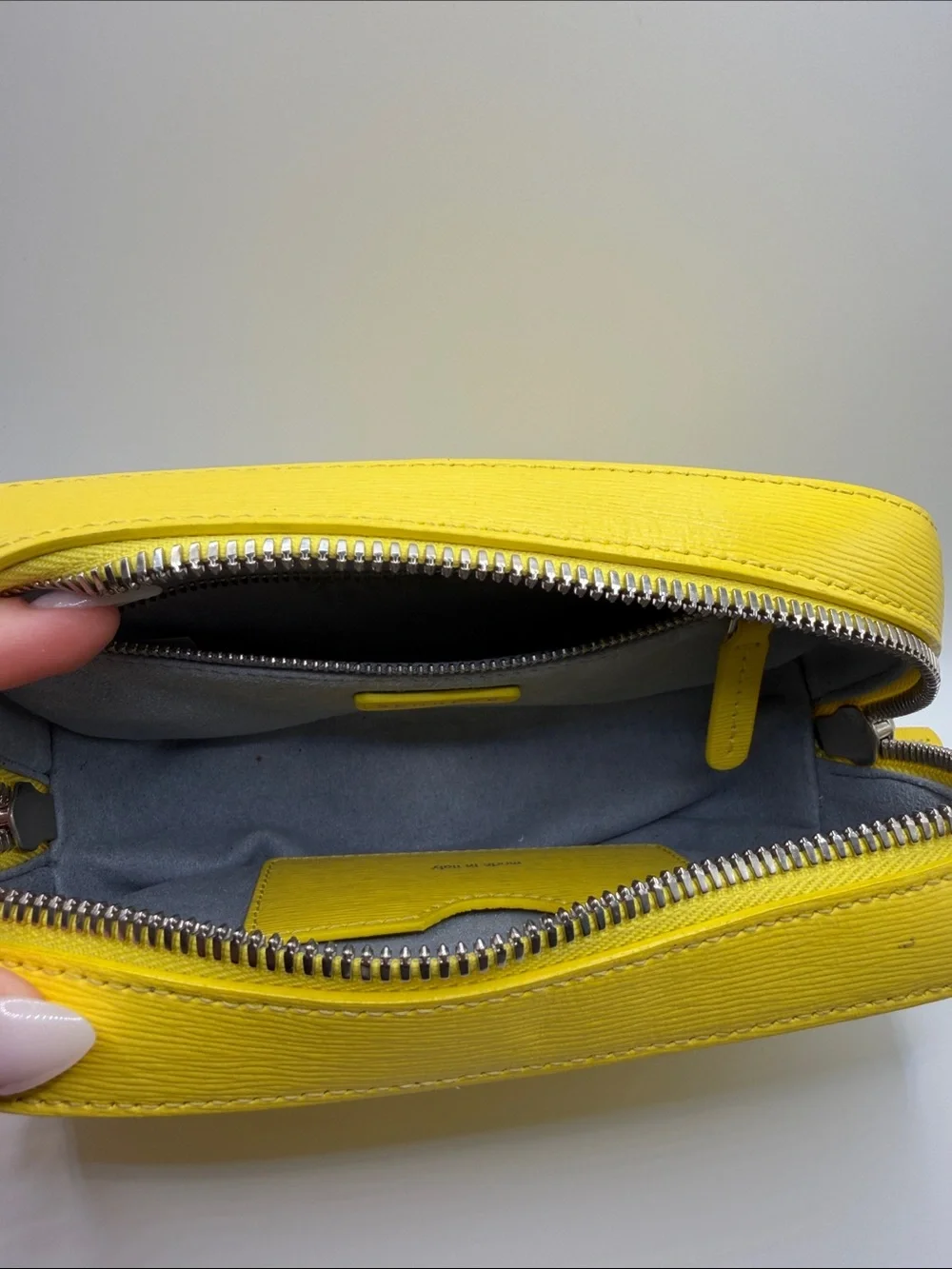 Senreve Yellow Leather Clutch/Pouch used *read - Picture 7 of 10